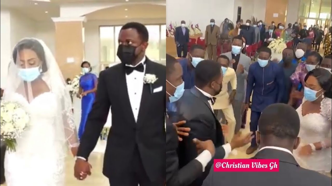 Aps. Eric Nyamekye Son, Samuel Nyamekye& Wife, Stephanie hit the dance floor at their Wedding