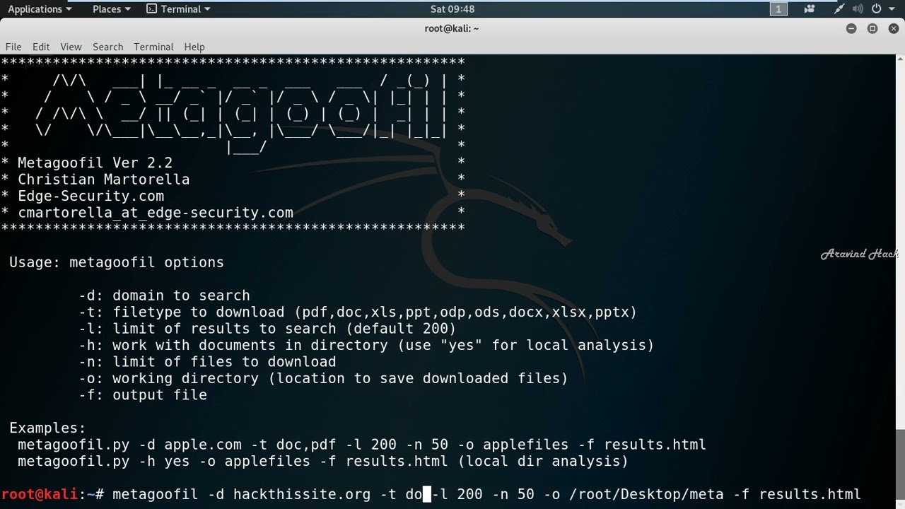 installing metagoofil tutorial in kali Linux
