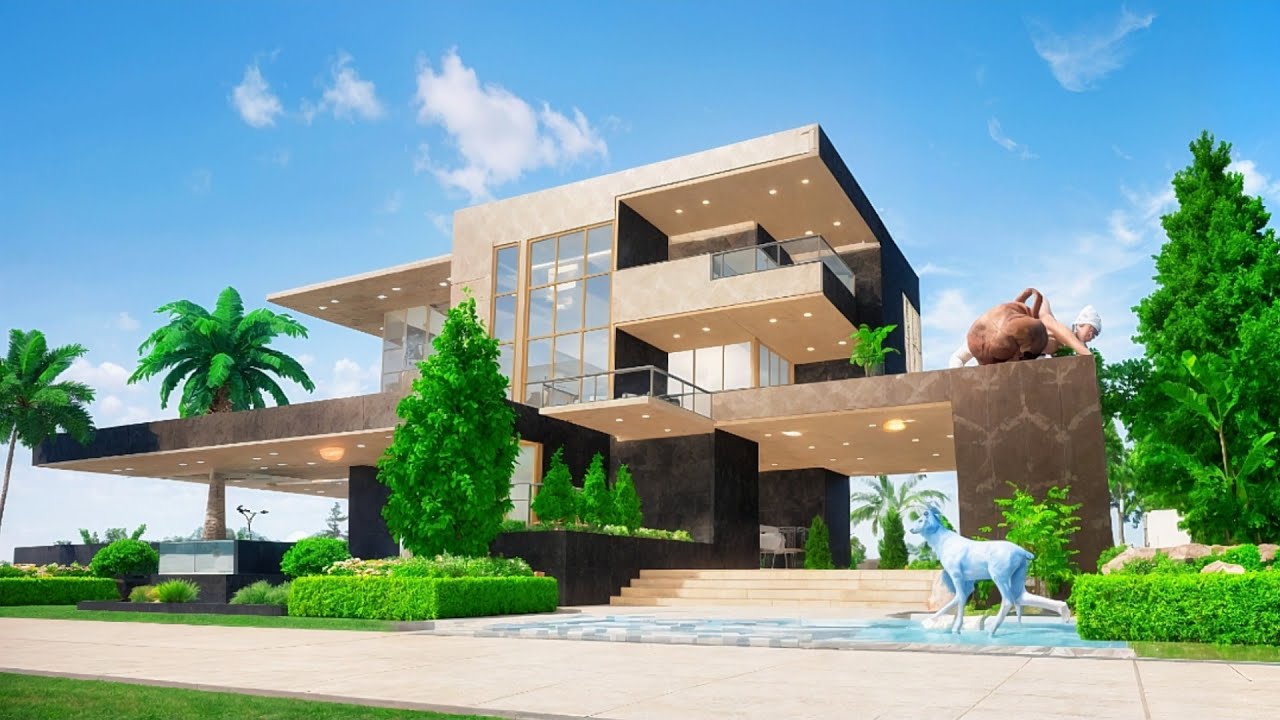 Building a PUBG Mobile house for level 30 with a swimming pool