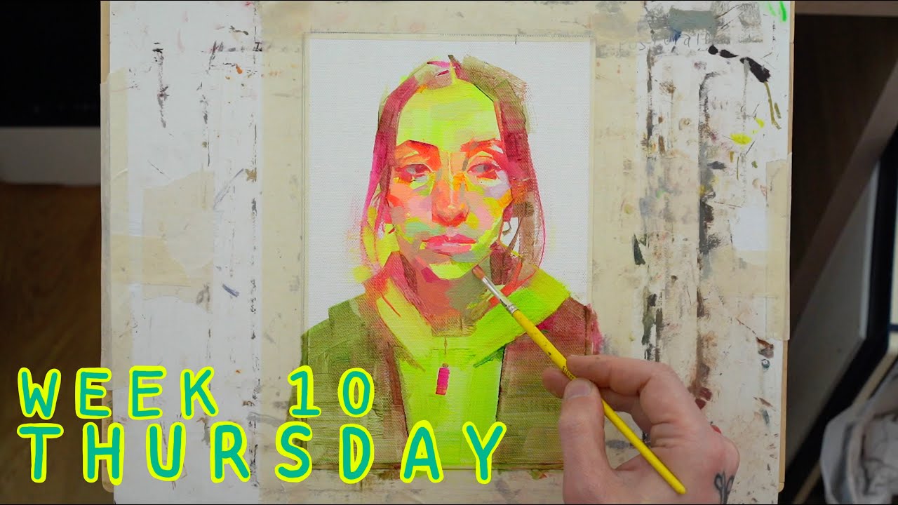 Thursday Week 10 : Da-Neon- Fears, Oil on Linen  (19/03/2020)