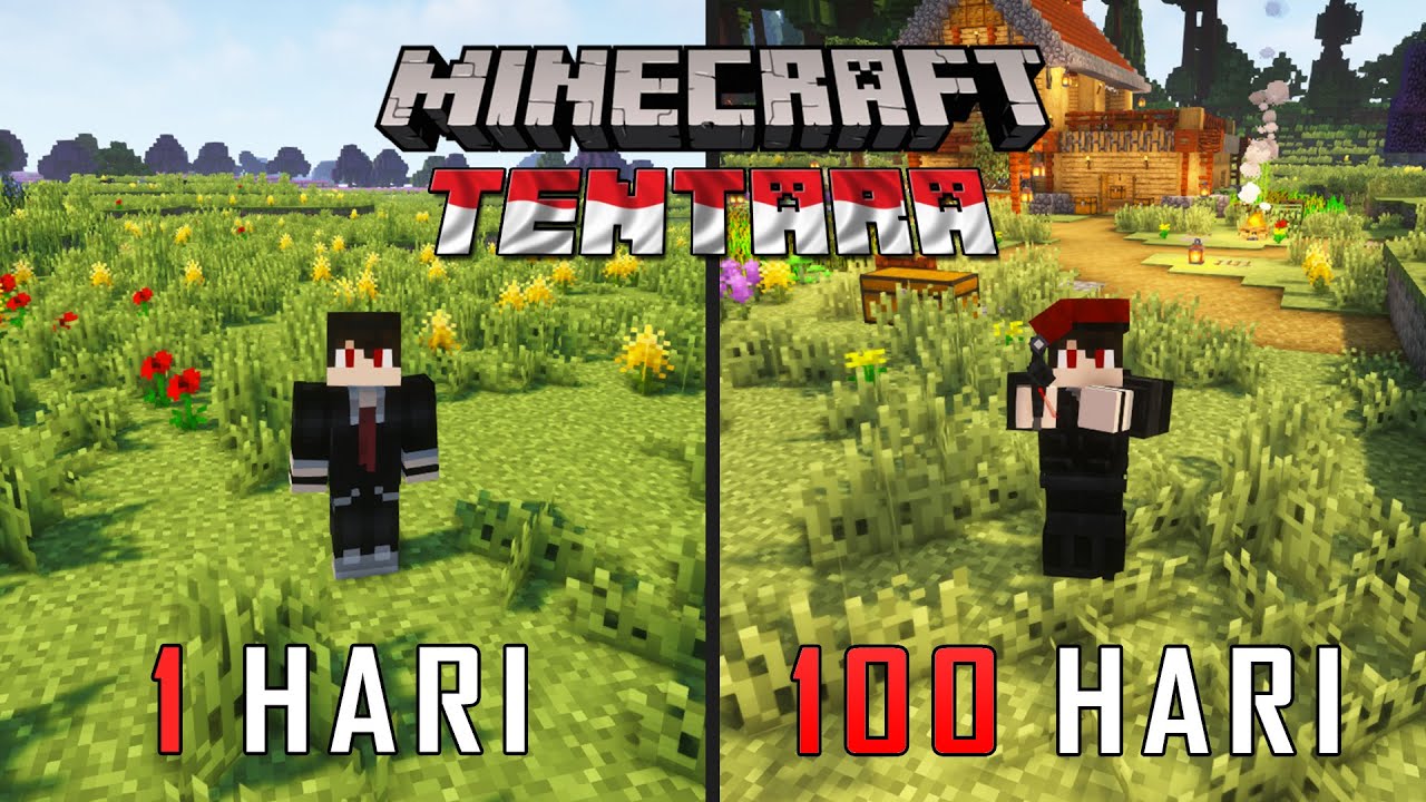 100 Hari di Minecraft Tapi Kita Jadi Tentara