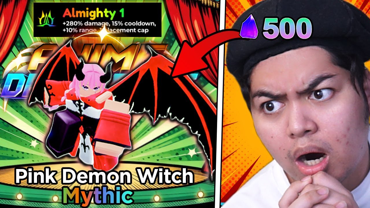 Anime Defenders | ALMIGHTY PINK DEMON WITCH! MALAS NA SWERTE!