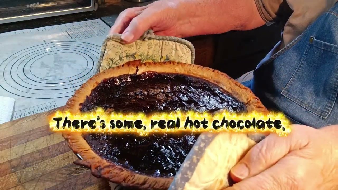 It's national Hot Chocolate Day~Depression era water pie. Chocolate Style. 