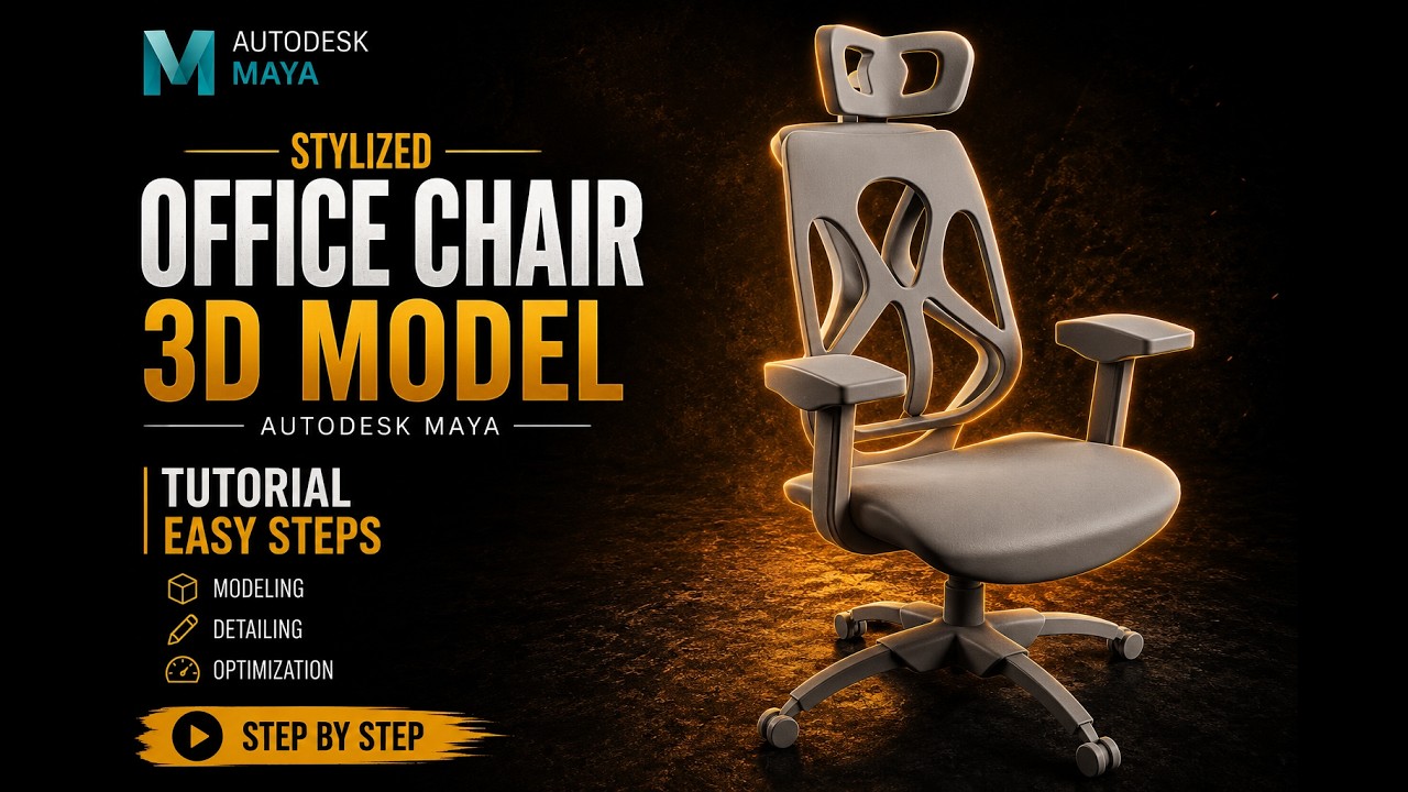 Tutorial of GAMING CHAIR  in Autodesk Maya | Easy steps  | prop modeling |