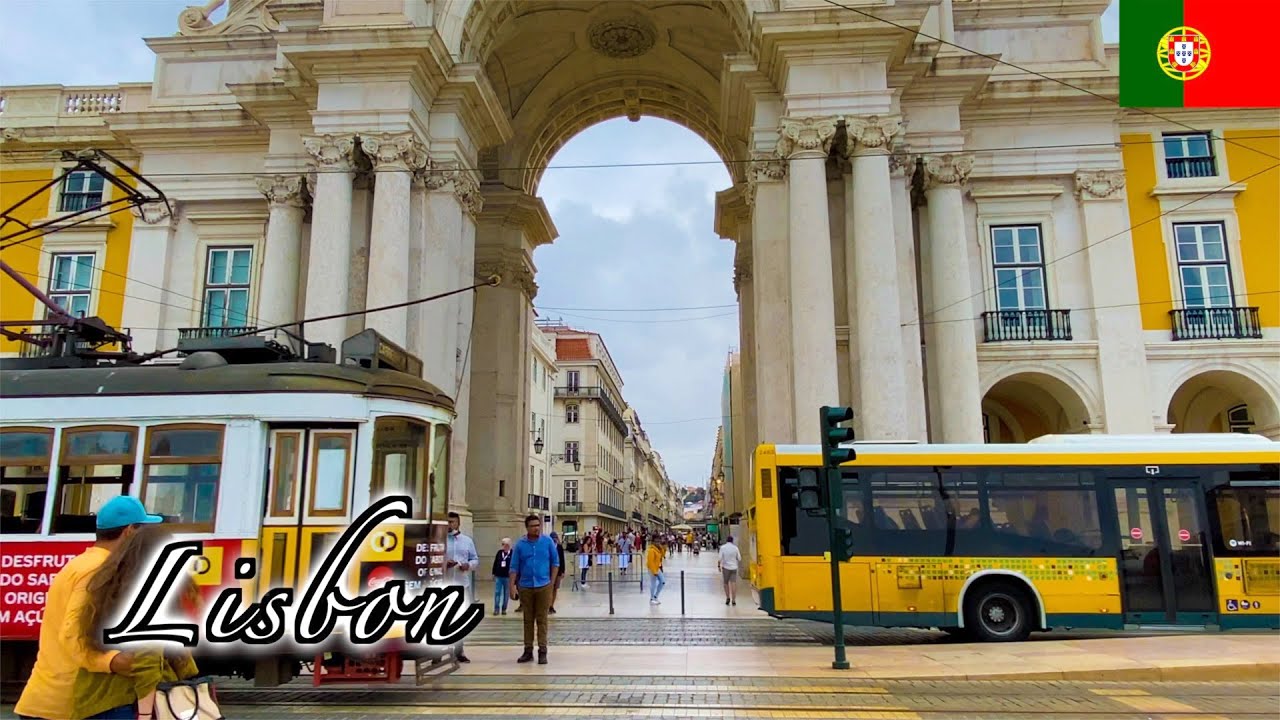 🇵🇹Lisbon Summer Walk - Golden Street | Rua Áurea -【4K 60fps】