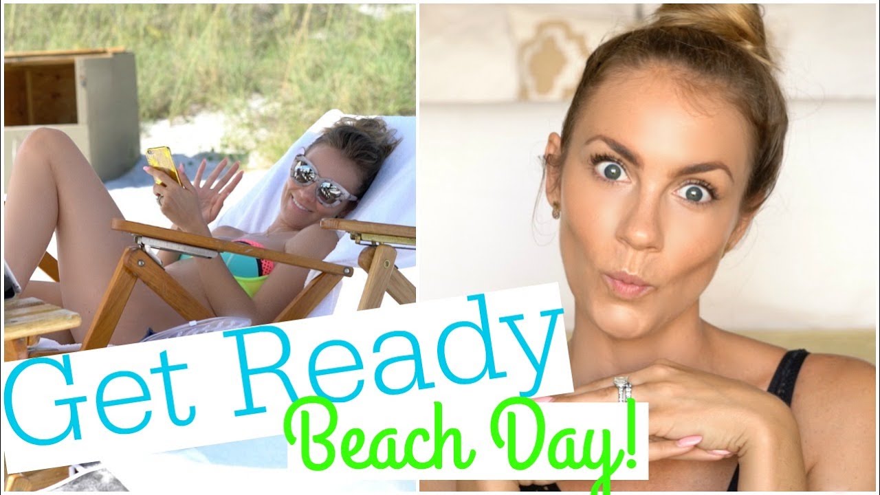 Get Ready With Me for the Beach! Makeup and Beauty Essentials | Angela Lanter