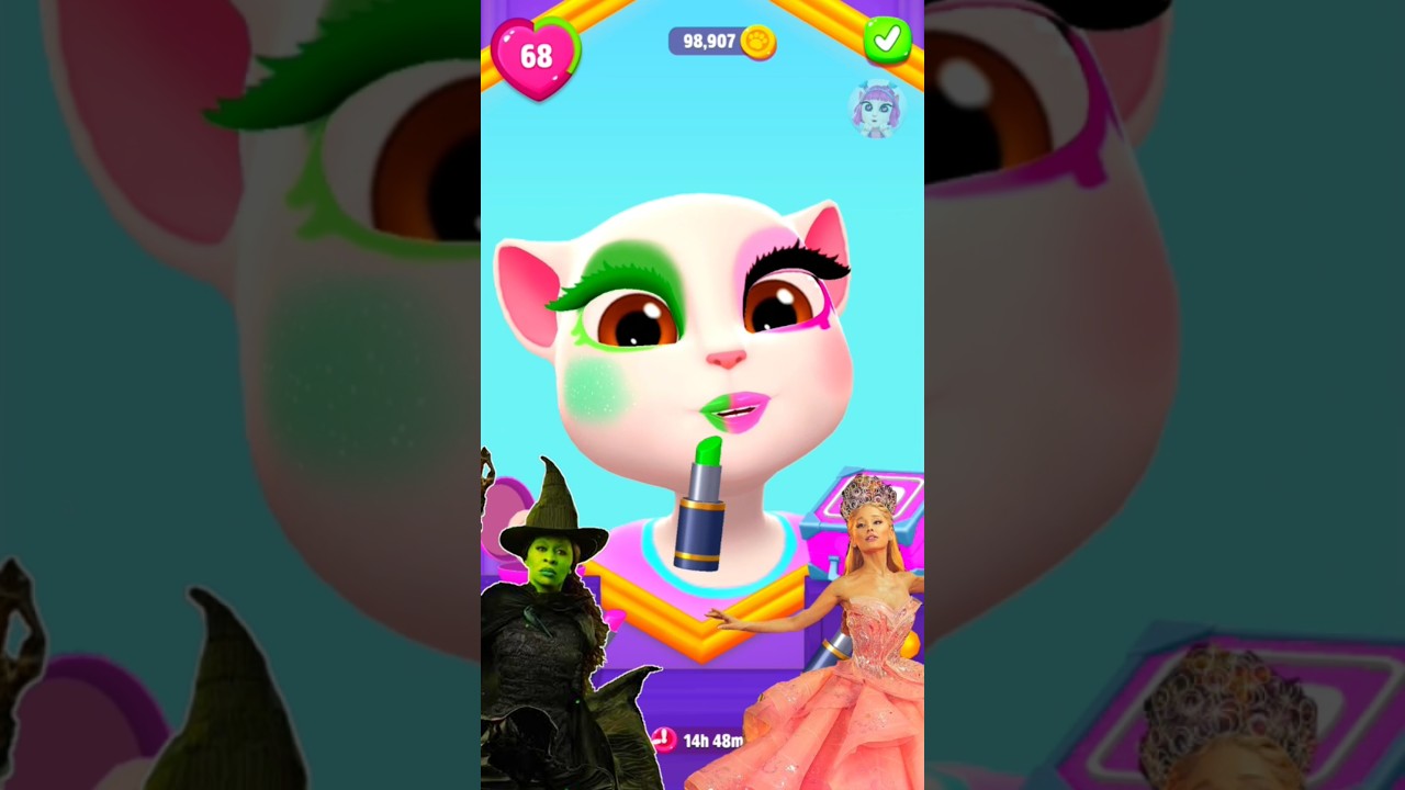 My Talking Angela 2 🫶 ELPHABA GLINDA 🫶 #glinda #elphaba #viral #shorts #fyp #trending #like #angela2
