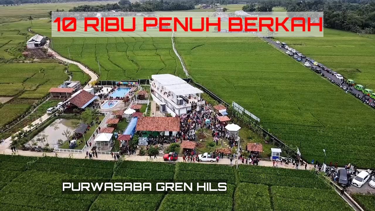 Pantauan Udara Wisata Gren Hils Desa Purwasaba, BukBer 10 Ribu Penuh Berkah