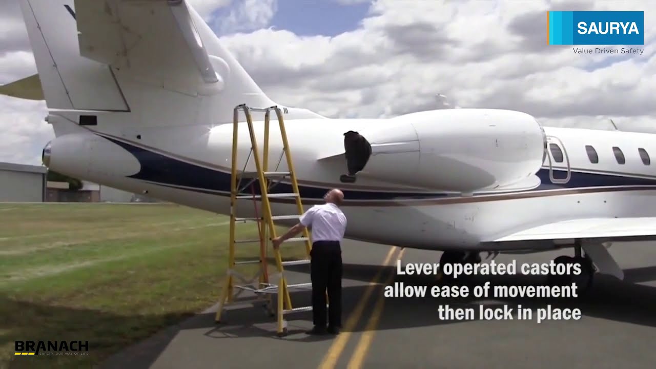 A fibreglass ladder that can be used in aviation & many other industries | Saurya Safety
