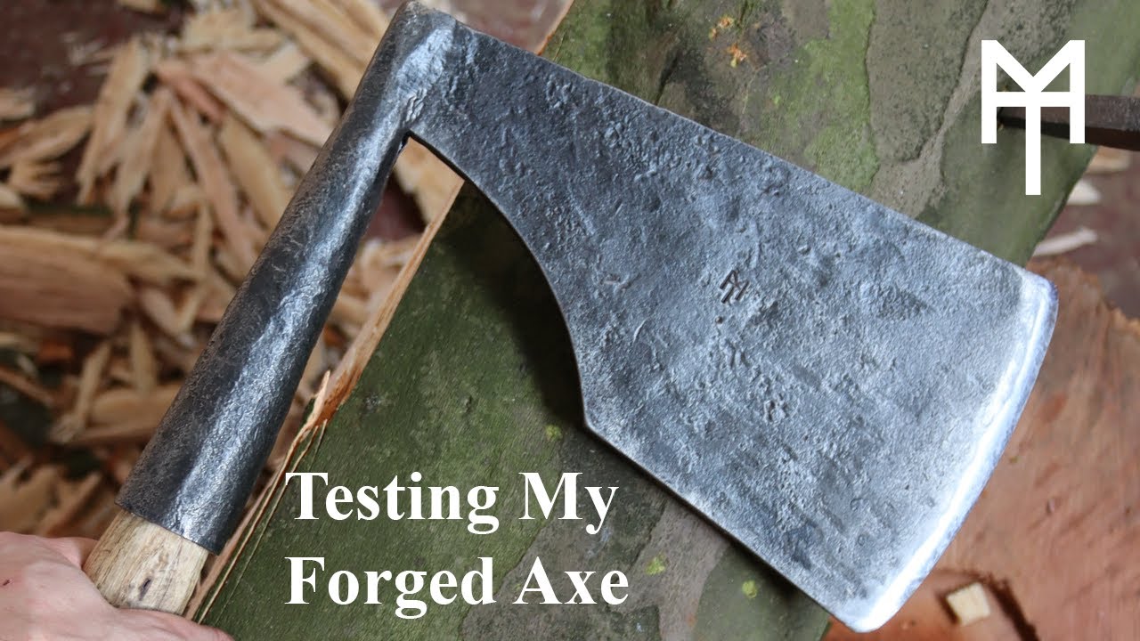 Testing My First Forged Axe: Socketed Hewing Axe