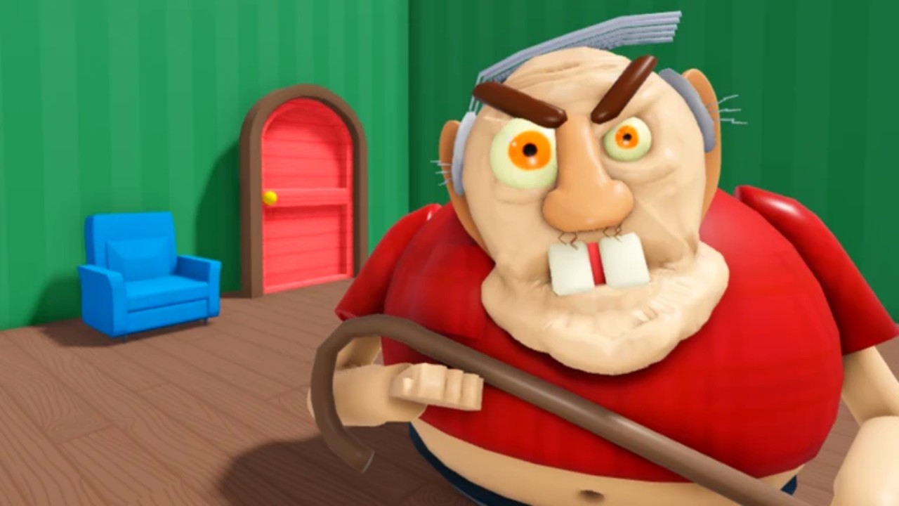 RUN FROM The EVIL Grandpa! 😱 (Roblox Obby Escape)