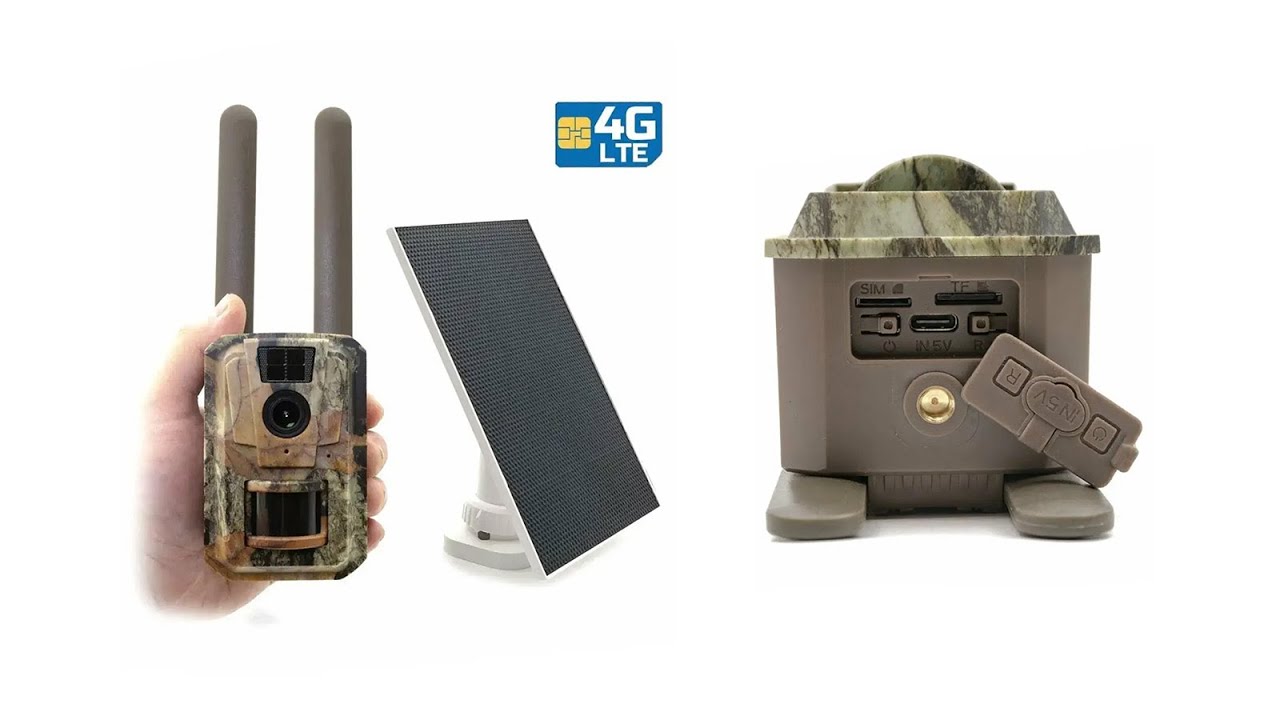 4G фотоловушка с сим картой и солнечной панелью