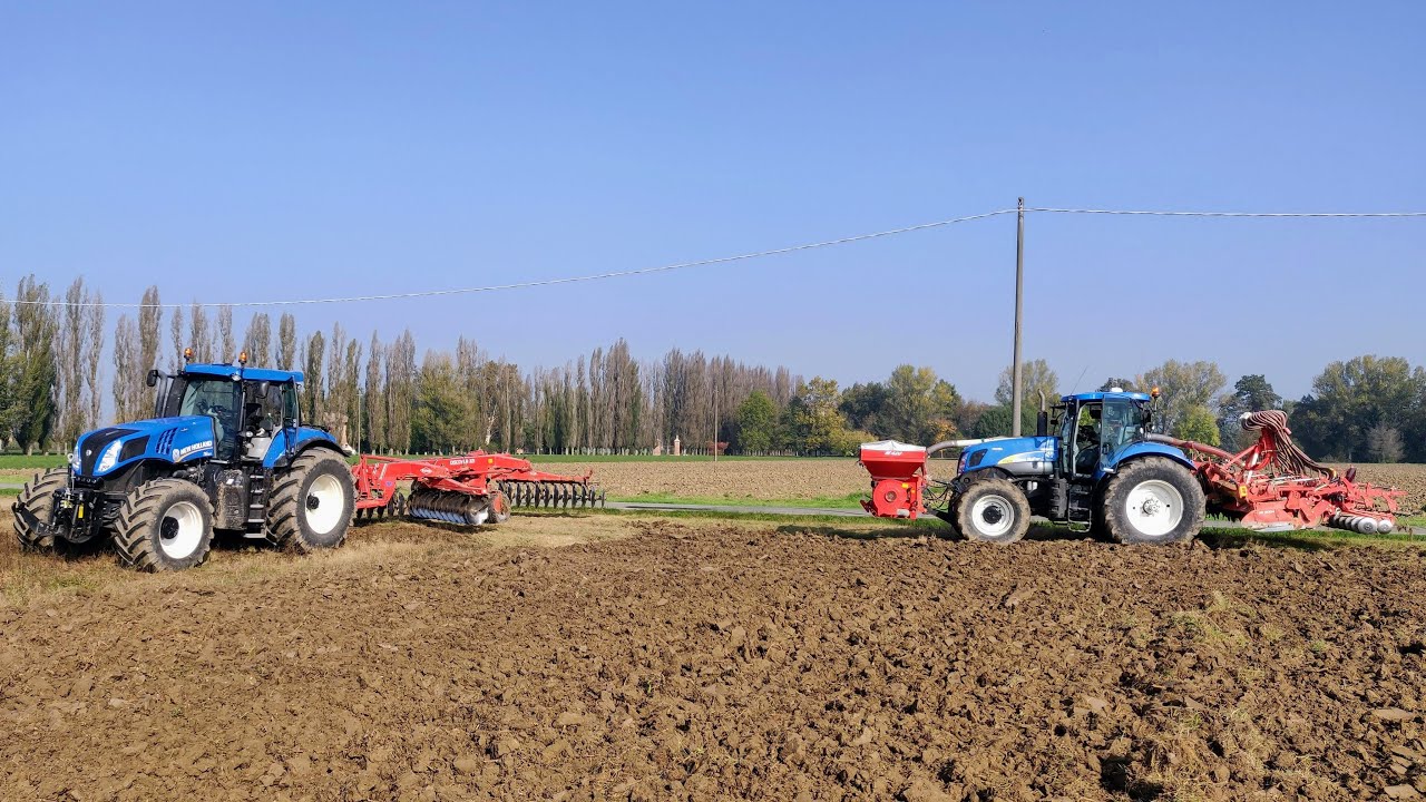 Discatura e semina grano 2019 | New Holland T8.420 e T7070 | Kuhn