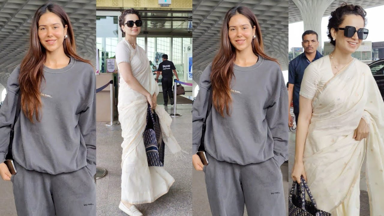 Kangana Ranaut & Sonam Bajwa Were Spotted at Mumbai Airport 😍🔥