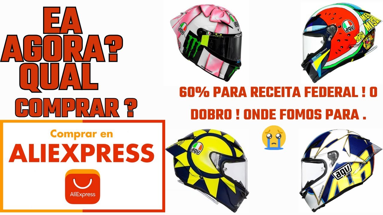 CAPACETE VR46 AGV GP RR COMPRADO ALIEXPRESS COM AS NOVAS TAXAS DO 60% DO GOVERNO. PARTE 01