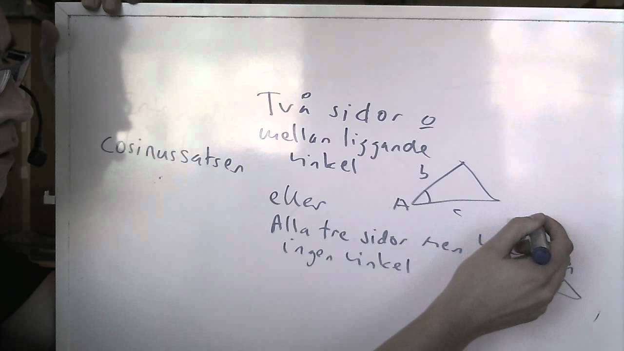Matematik 3c D Trigonometri cosinussatsen.wmv
