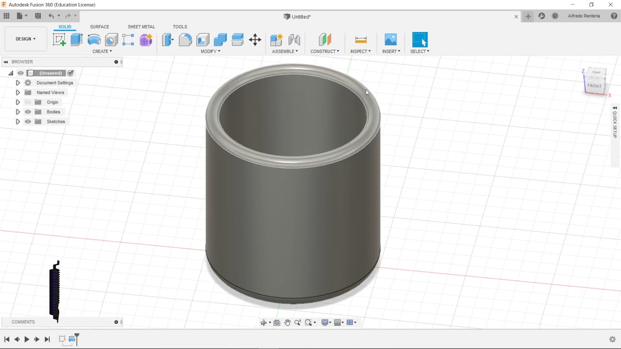 Modelar una taza - Fusion 360