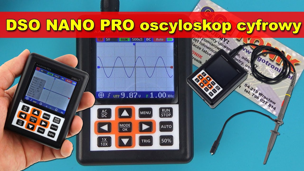 DSO NANO PRO oscyloskop cyfrowy przykładowe pomiary