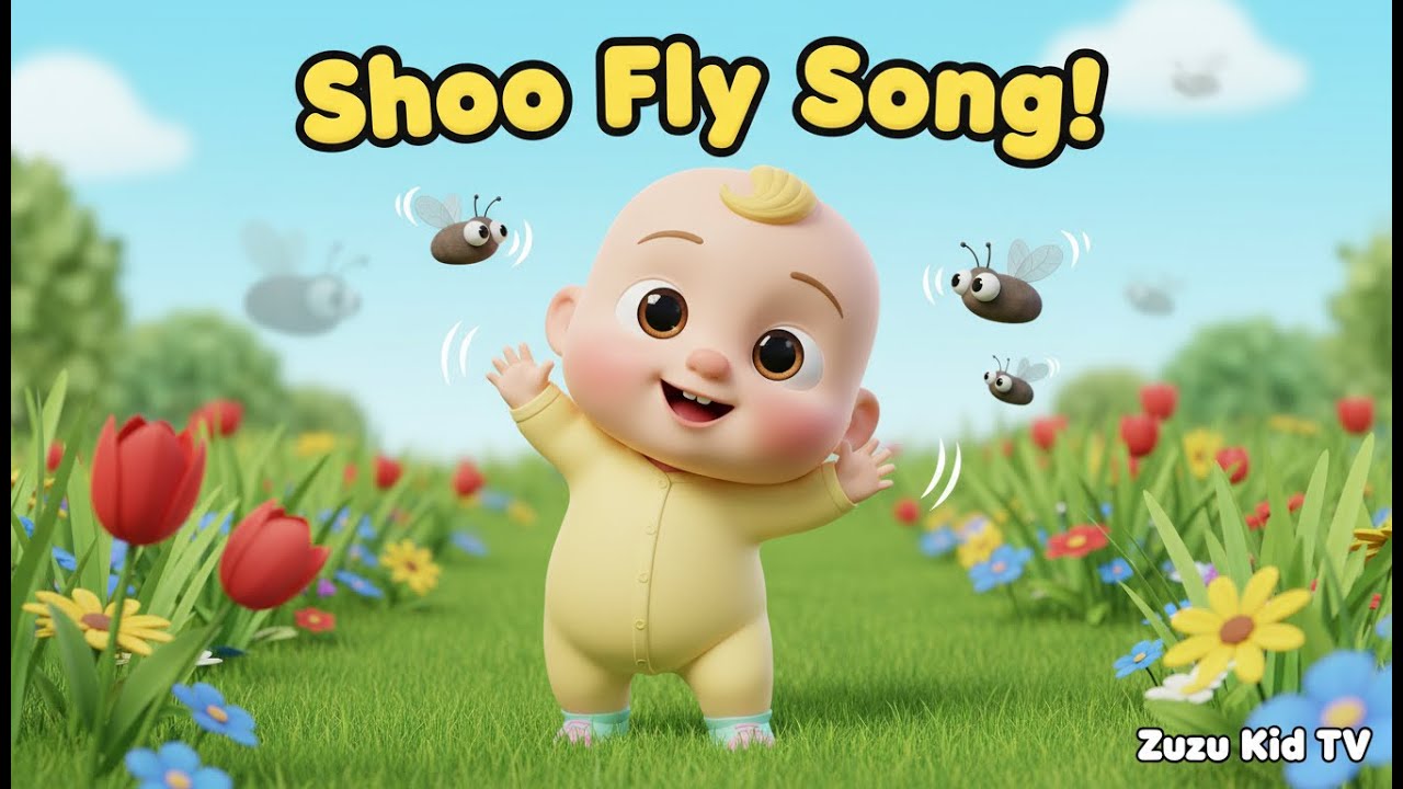 Shoo Fly Song for Children – Nursery Rhyme, Fun Actions, and Toddler Learning with Zuzu