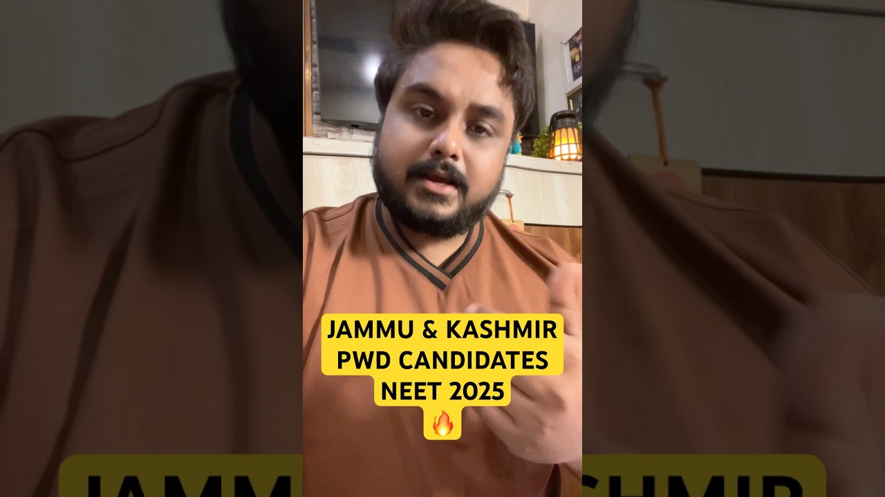 PwD Candidates Jammu And Kashmir JK Neet 2025 PwD Disability Verification State MBBS. Counselling
