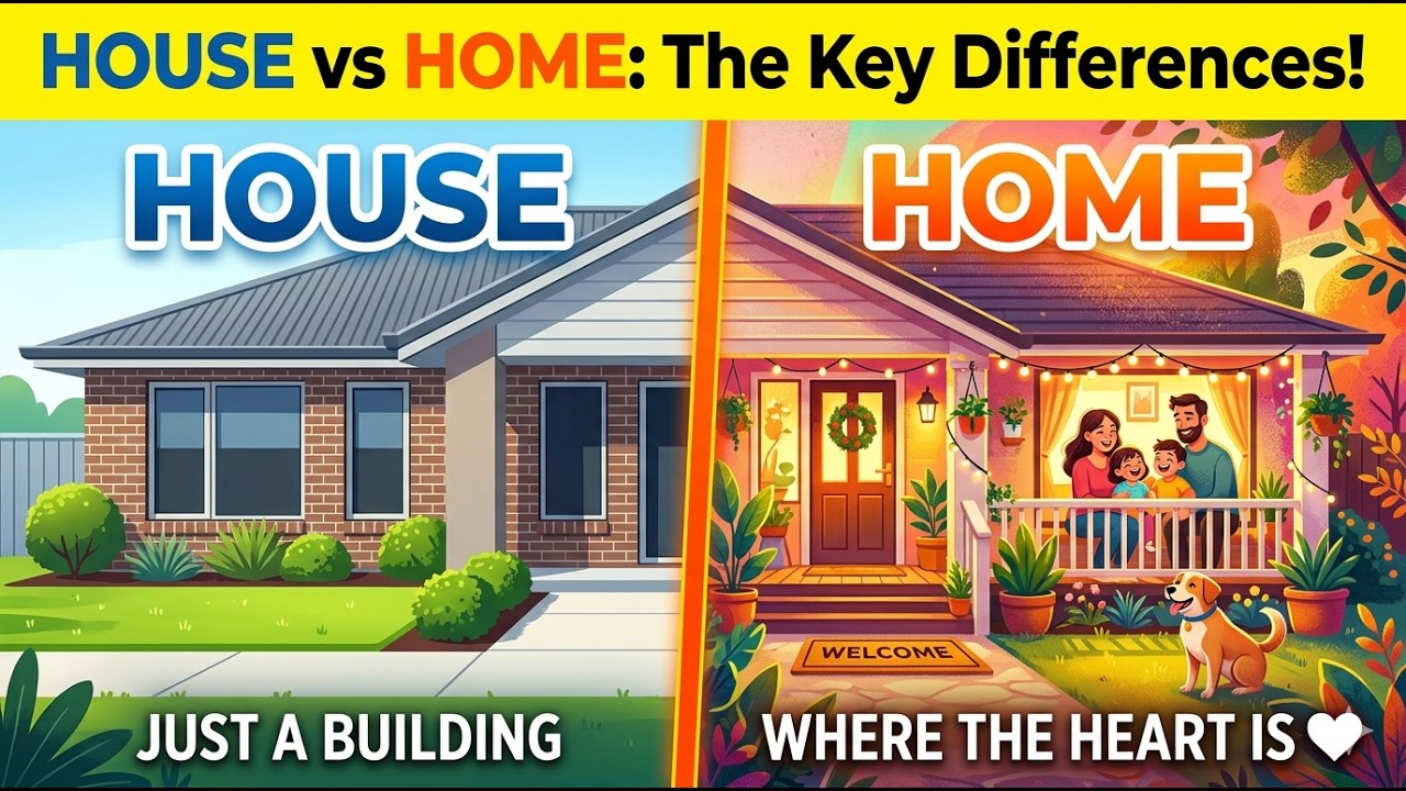 #HOUSE 🏠VS HOME 🏡#DIFFERENCE BETWEEN HOUSE AND HOME#when to use house in home#English grammar 👩‍🏫