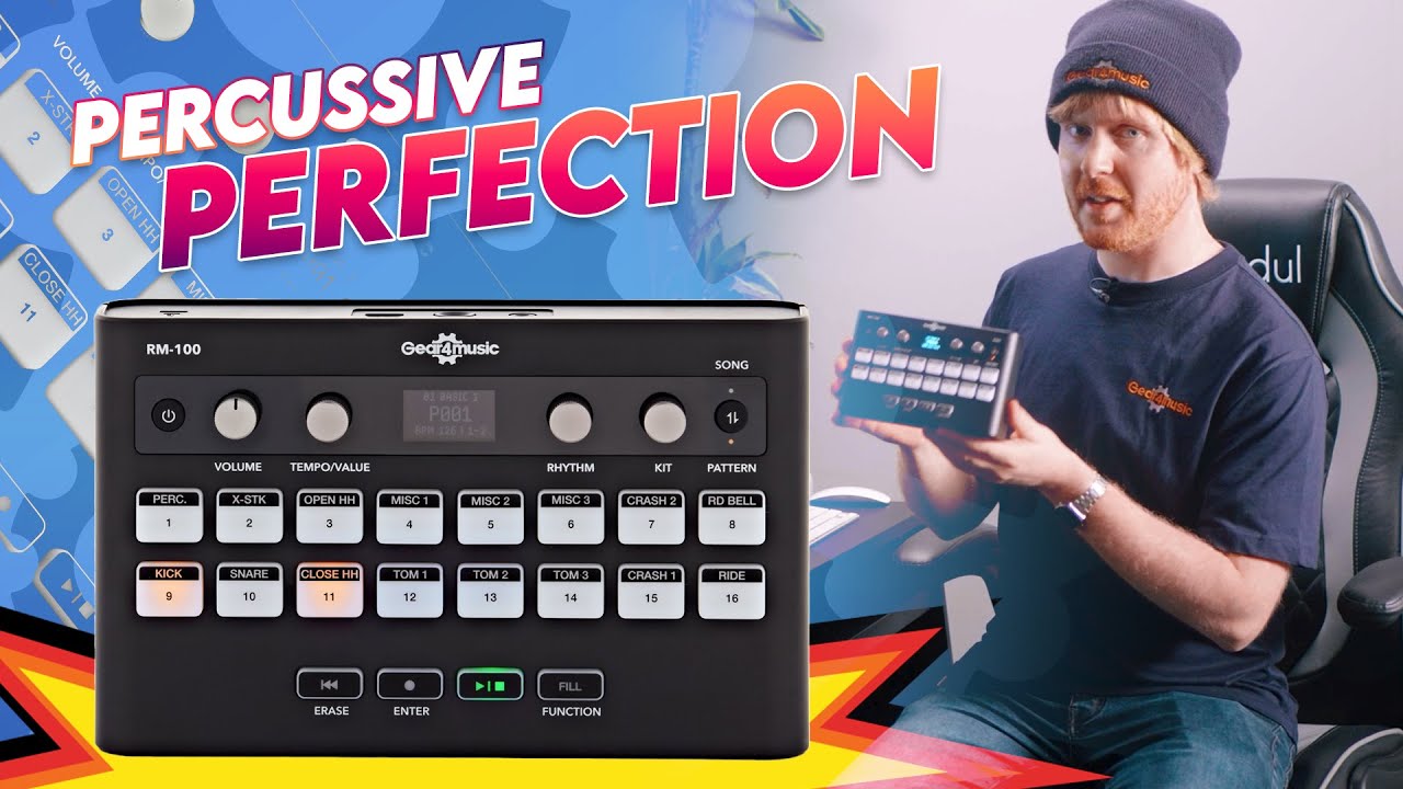 THE RM-100! Rhythm & Drum Machine | Gear4music Synths & Tech