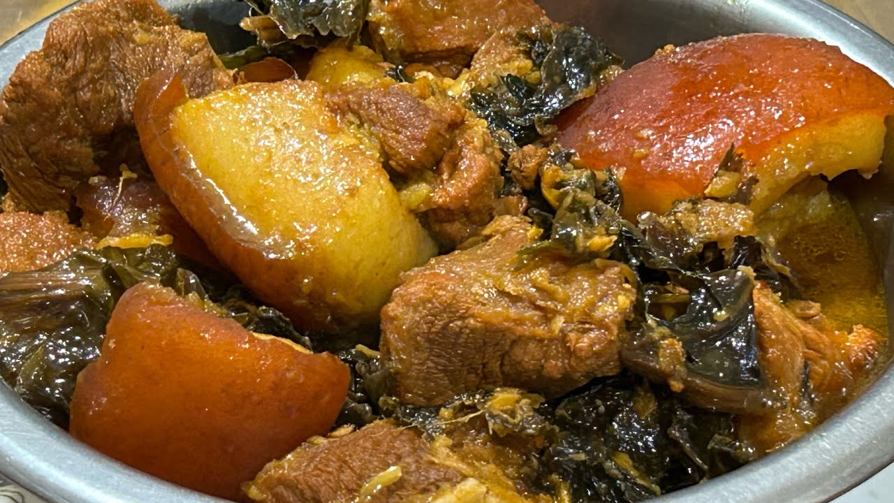Pork Gravy with Fermented Mustard Leaves ll Pork with Gundruk