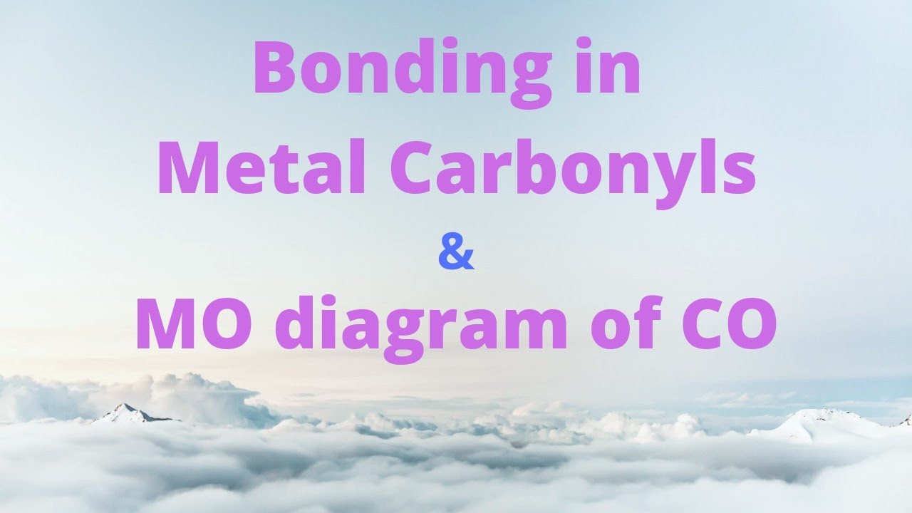 Lecture 04 : Bonding in metal Carbonyls