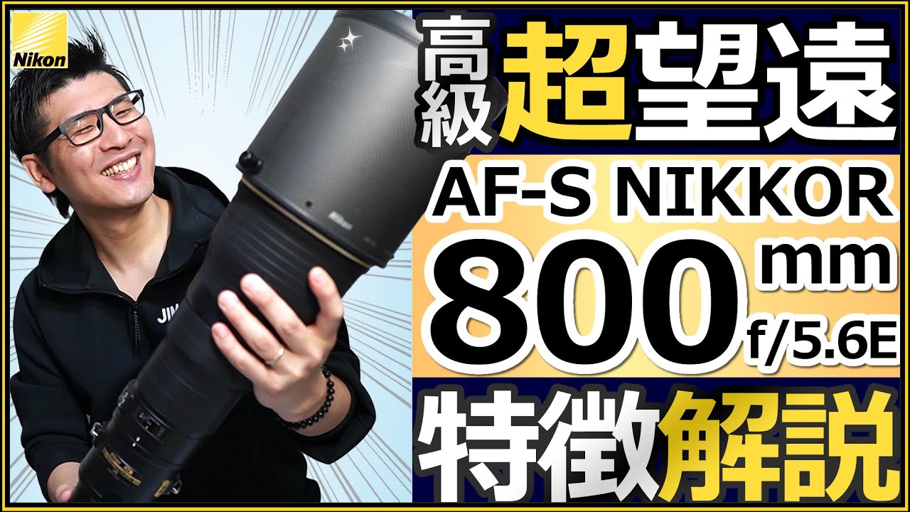 ニコン 野鳥撮影にオススメな超望遠レンズ 【AF-S NIKKOR 800mm f/5.6E FL ED VR】ミラーレスやFTZを用いて一眼レフで活躍する高級単焦点の魅力を解説。