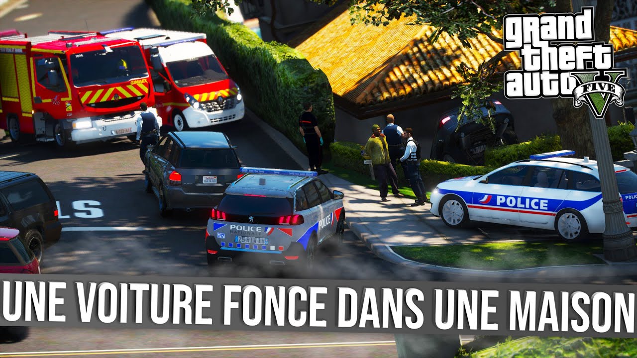 UNE VOITURE FONCE DANS UNE MAISON - POLICE | GTA5 - LSPDFR #528