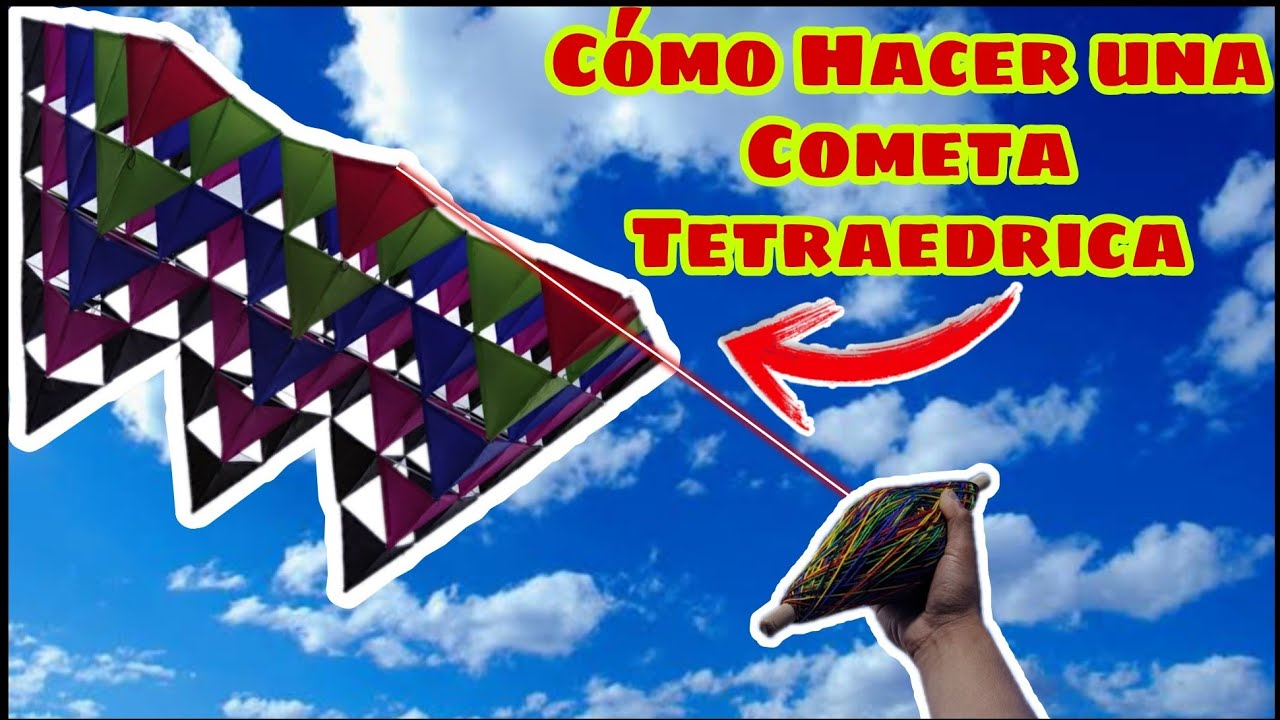 Cómo Hacer un Papalote o una Cometa Tetraedrica//How to Make a Tetrahedral Kite 85 Cell