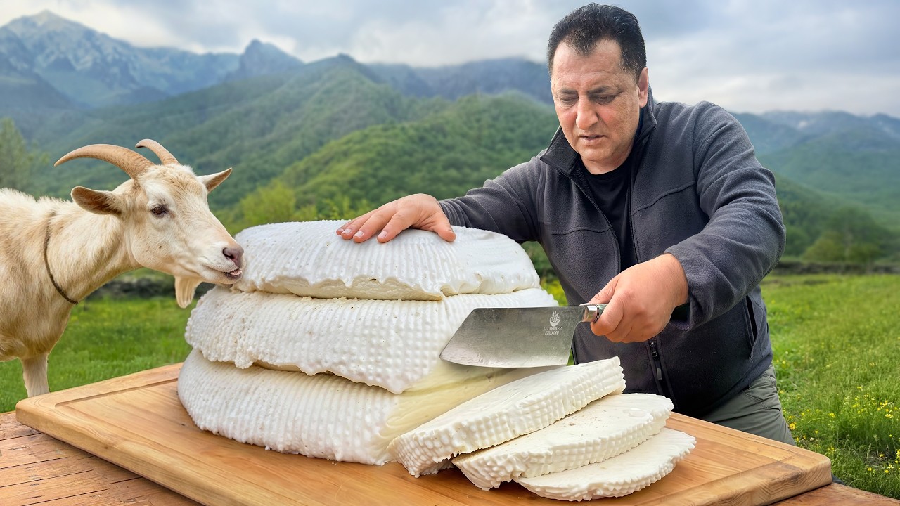 I Made Goat Cheese from Fresh Milk in the Mountains