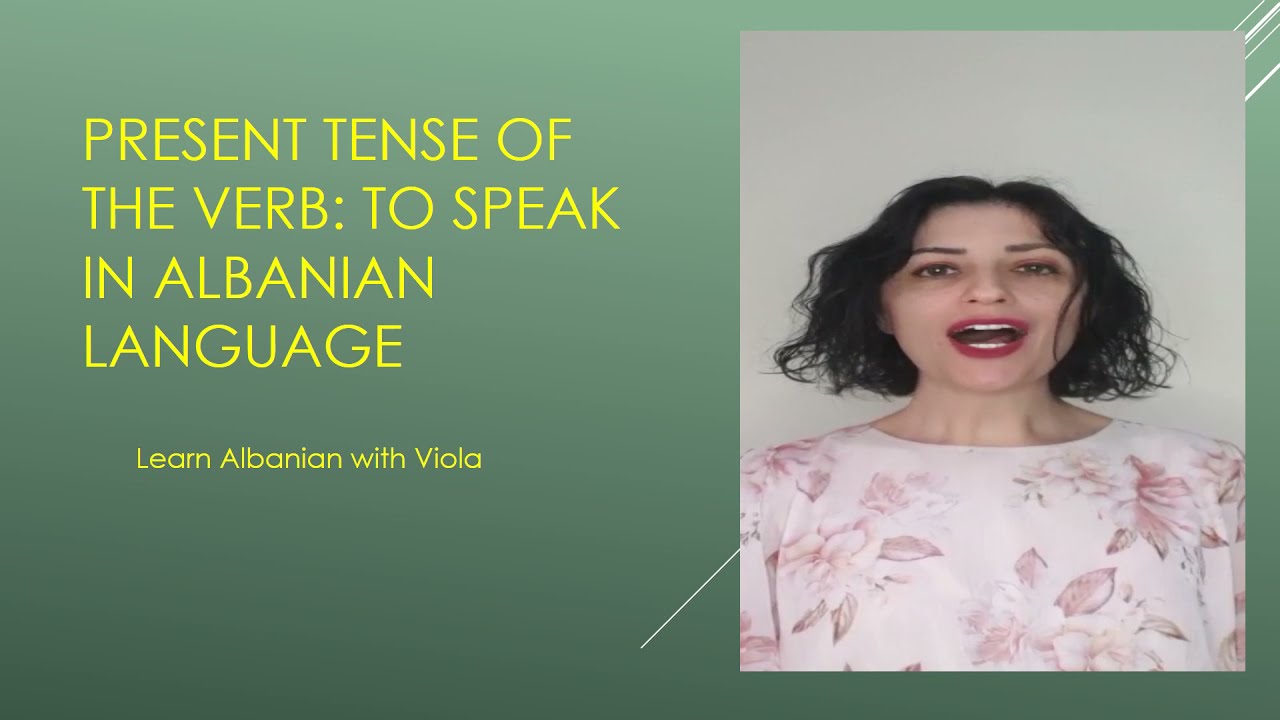 Learn Albanian with Viola. The present tense of the verb: to speak in Albanian language