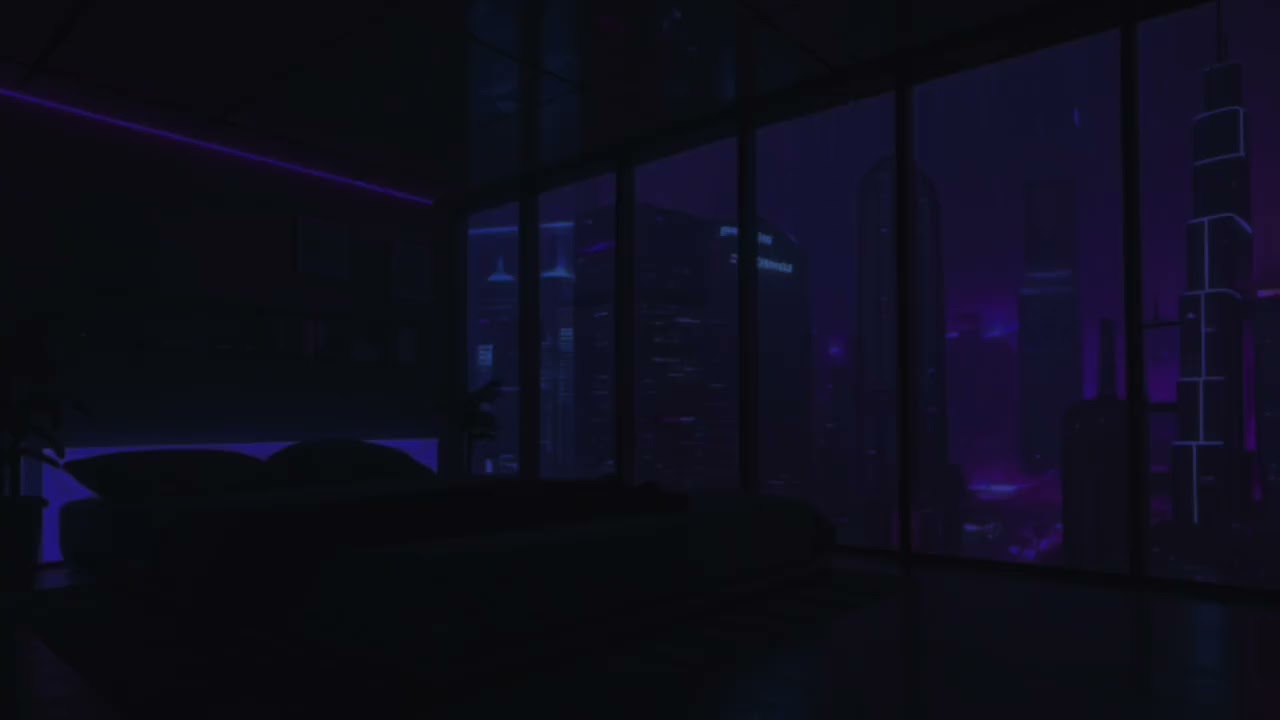 Heavy Rain in a Highrise Suite 🌧️ 12 Hours for Deep Sleep & Dark Room