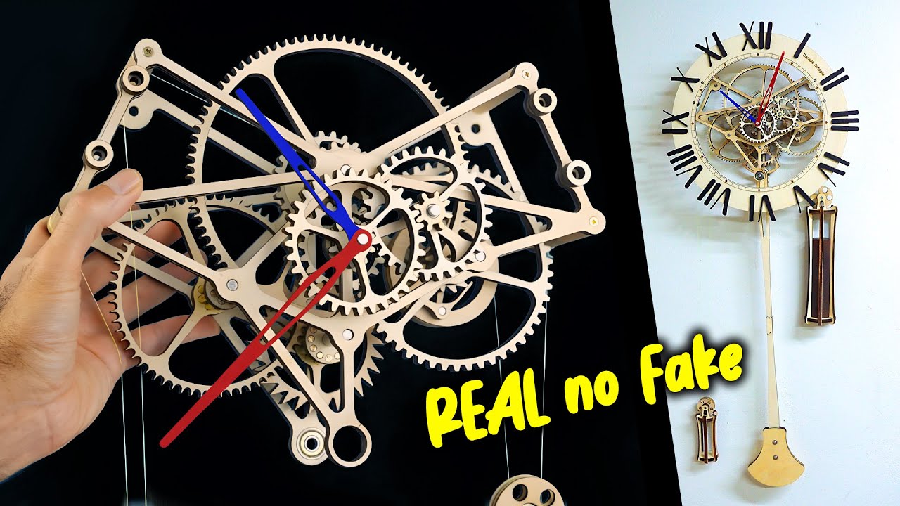 I built a REAL pendulum clock with a 10w laser engraver ACMER P3