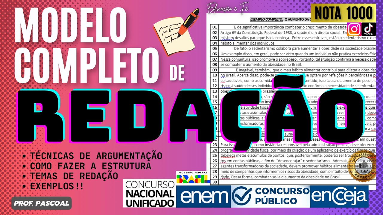 A MELHOR AULA DE REDAÇÃO - CONCURSO PÚBLICO 2026