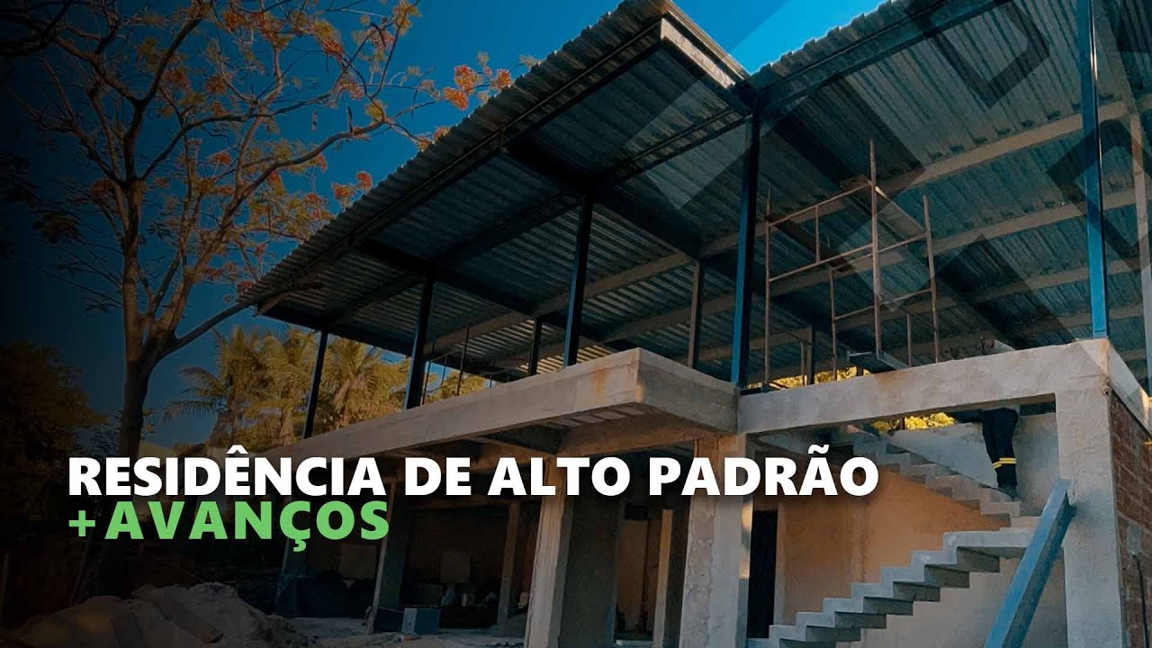 Por dentro da obra de uma casa com estrutura metálica