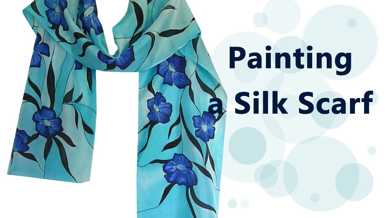 How I paint a Silk Scarf: painting, steaming, etc - PolganiStudio