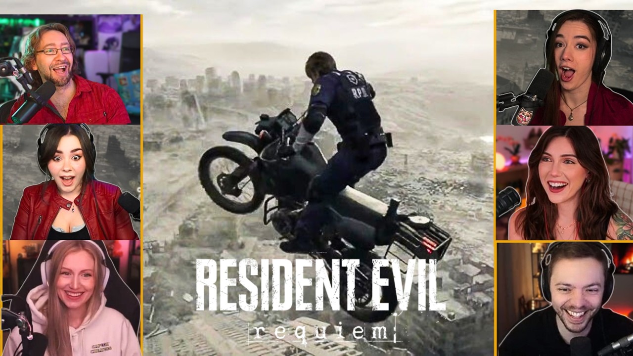 Gamers React to Leon’s Epic Bike Chase 🔥 | Resident Evil Requiem Reaction Mashup