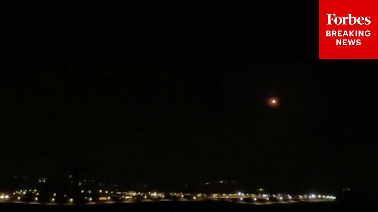 RAW VIDEO: Air Defense Systems In West Bank City Jericho Activiate After Iran Launches Missiles