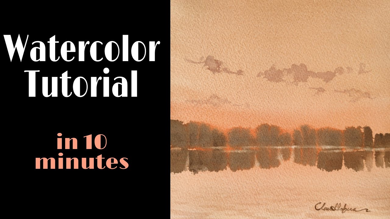 Real Time WATERCOLOR painting tutorial | CHILL OUT LANDSCAPES