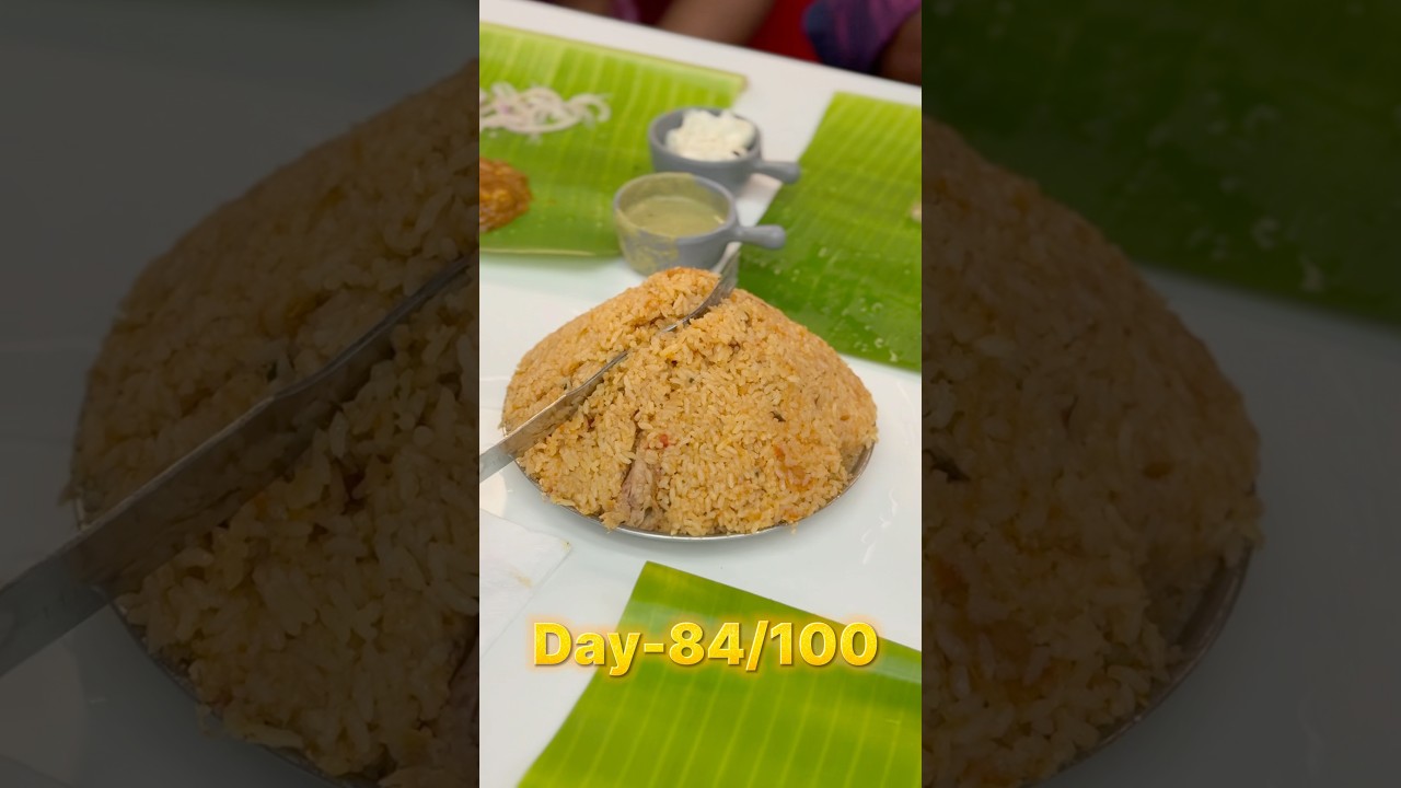 Ambur Biryani😱|Day-84 of 100 days six packs challenge 😳 #shortsfeed #indianfood #diet #sixpackabs
