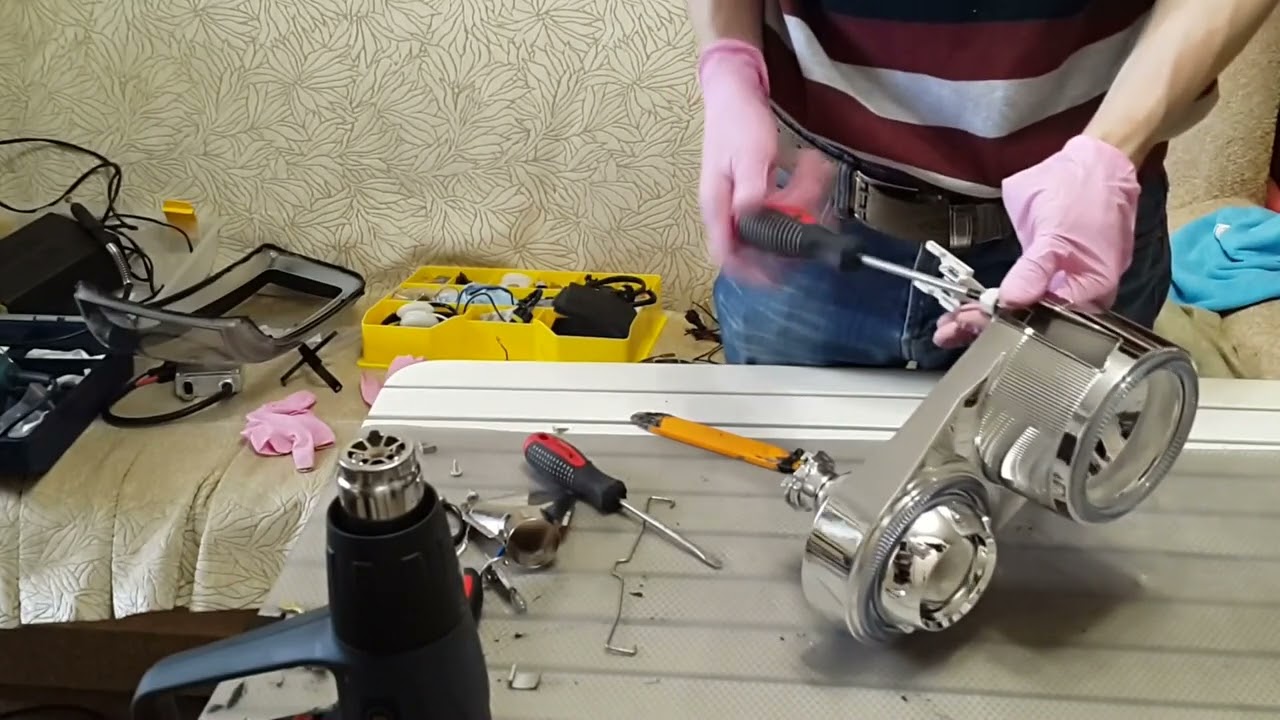 Гаражный тюнинг #4 - Тюнинг тюненых фар (оптики) Transporter T5 - как это сделать. (Перезалив)