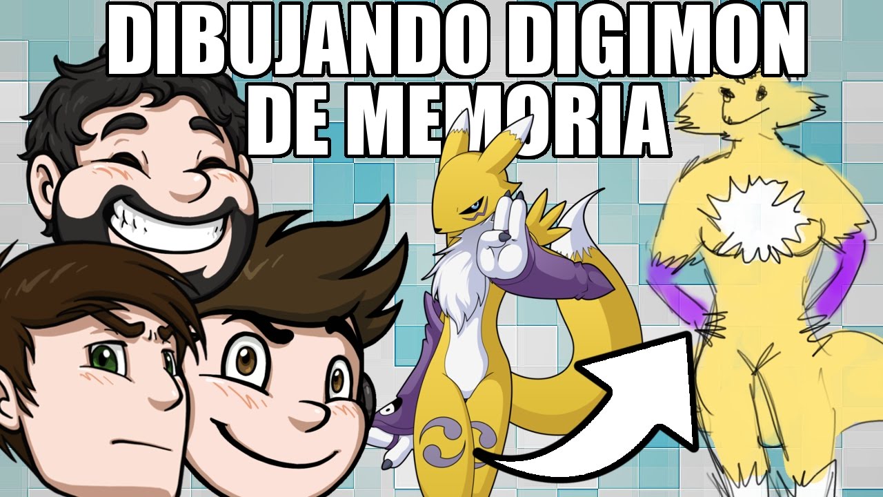 Dibujando Digimon de Memoria - Hermanos de Sake