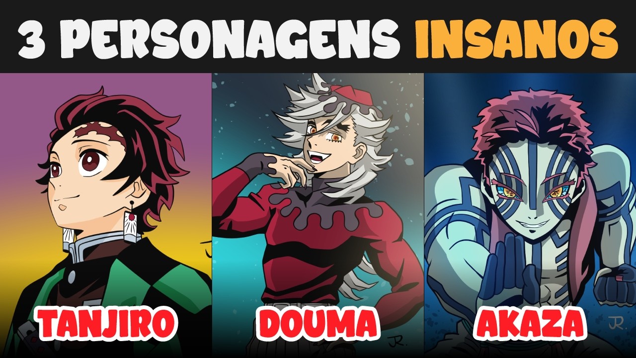 Desenhando Tanjiro, Douma e Akaza 🔥 | Demon Slayer Fan Art