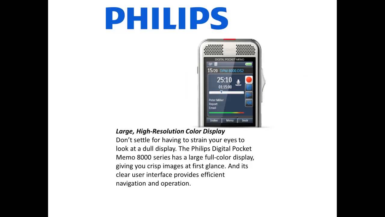Philips DPM 8000 Professional Digital Pocket Memo LFH-8000