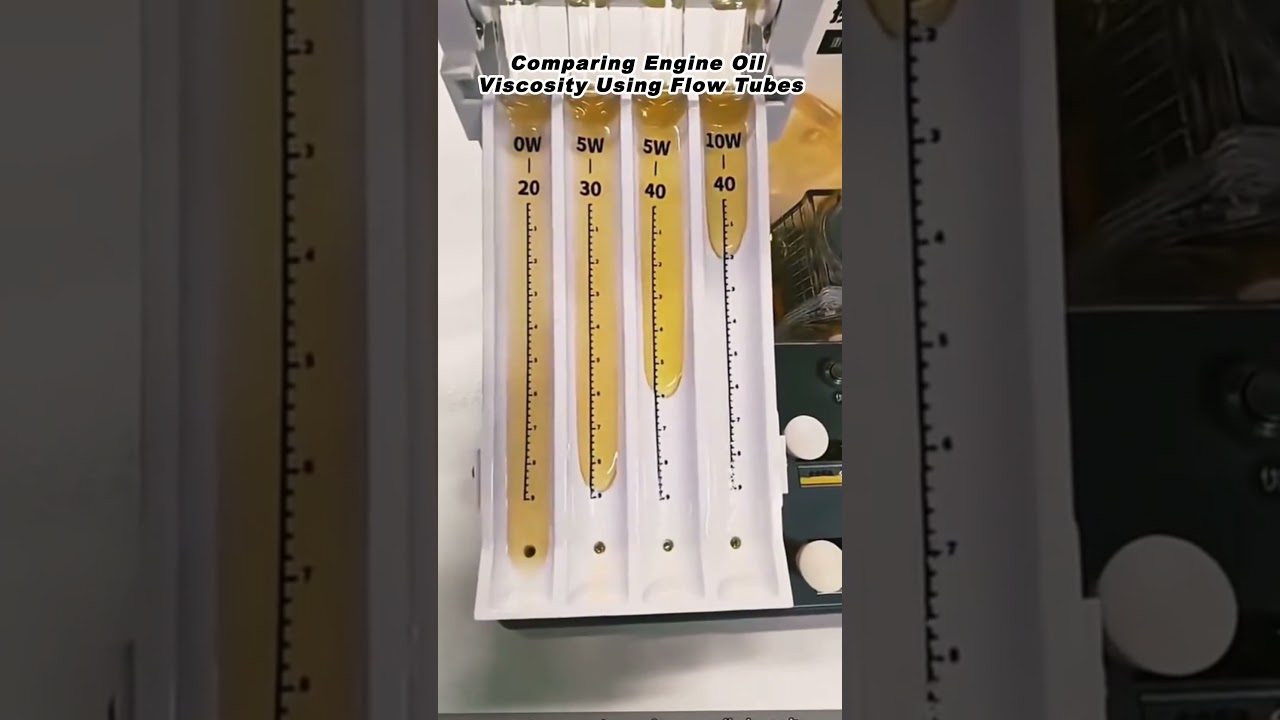 Comparing Engine Oil Viscosity Using Flow Tubes