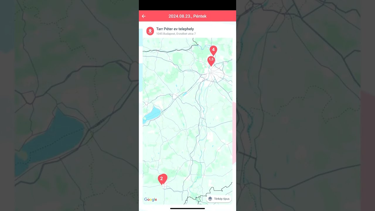Manuális útrögzítési egyéni vállalkozók útnyilvántartásához a RoadRecord mobilapplikációban (2024)