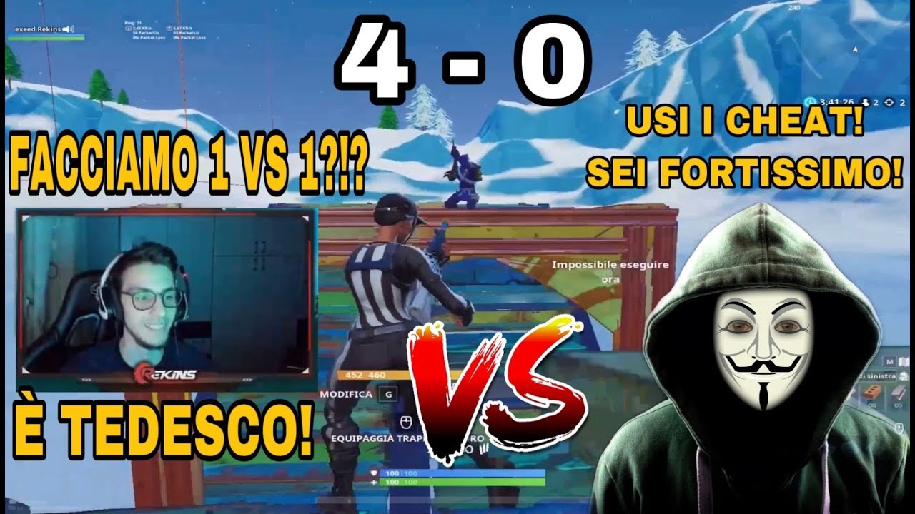 😲 REKINS INCONTRA UN PLAYER MISTERIOSO ONLINE CHE LO SFIDA IN 1 VS 1 IN MODALITÀ CREATIVA!