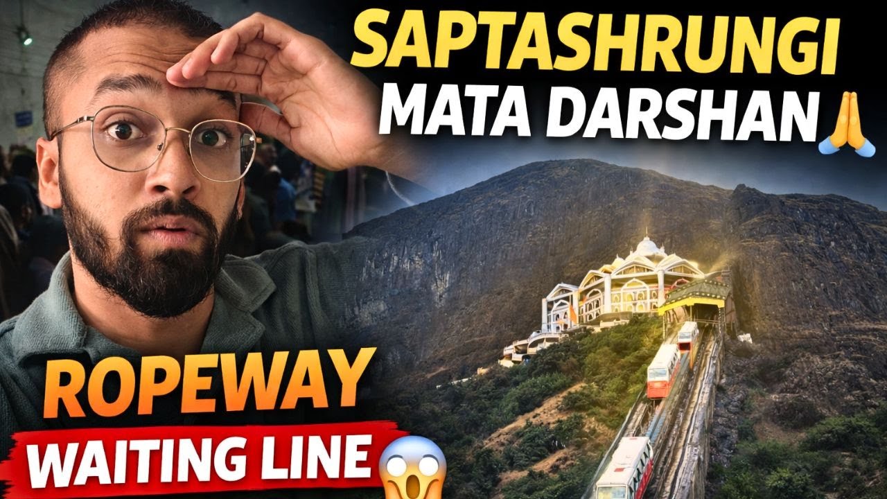 EP 04: Ropeway Se Saptashrungi Mata Darshan 🚠 | Shocking Ropeway Crowd 😱